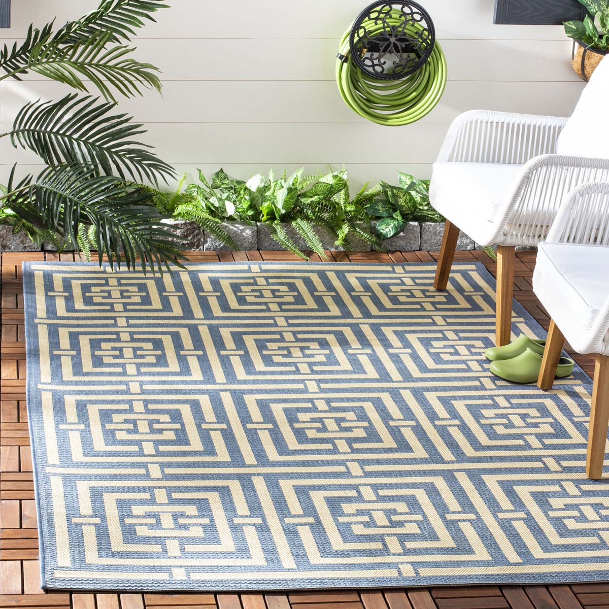 Safavieh Courtyard 937 Rug, CY6937 - BLUE / BONE