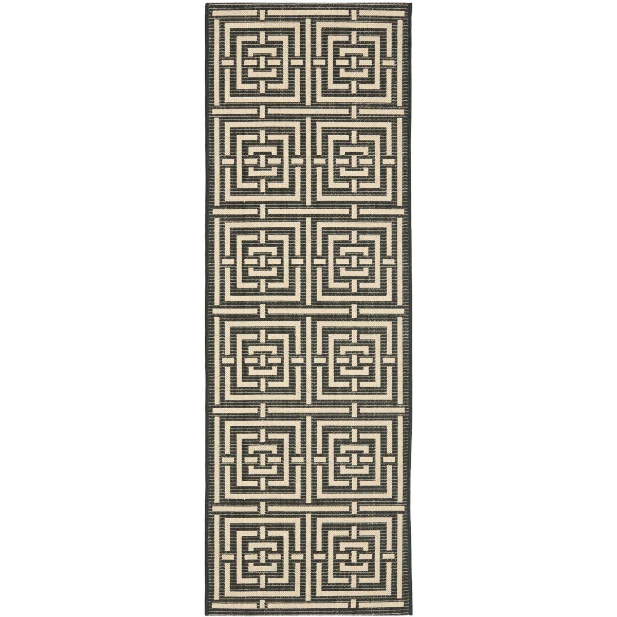 Safavieh Courtyard 937 Rug, CY6937 - BLACK / BONE