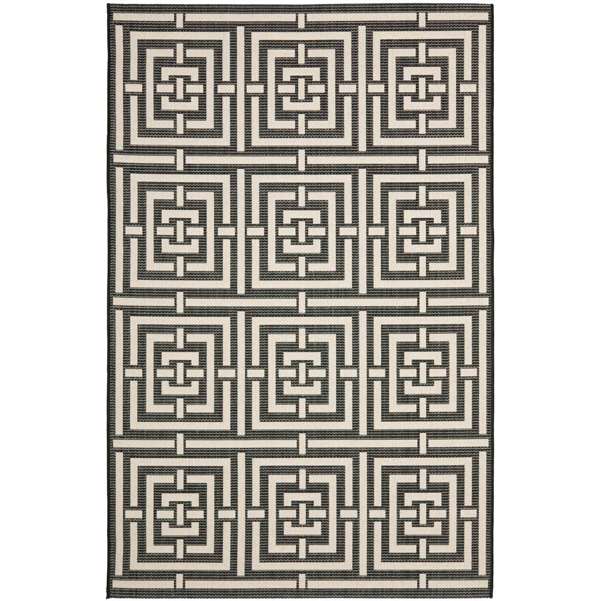 Safavieh Courtyard 937 Rug, CY6937 - BLACK / BONE