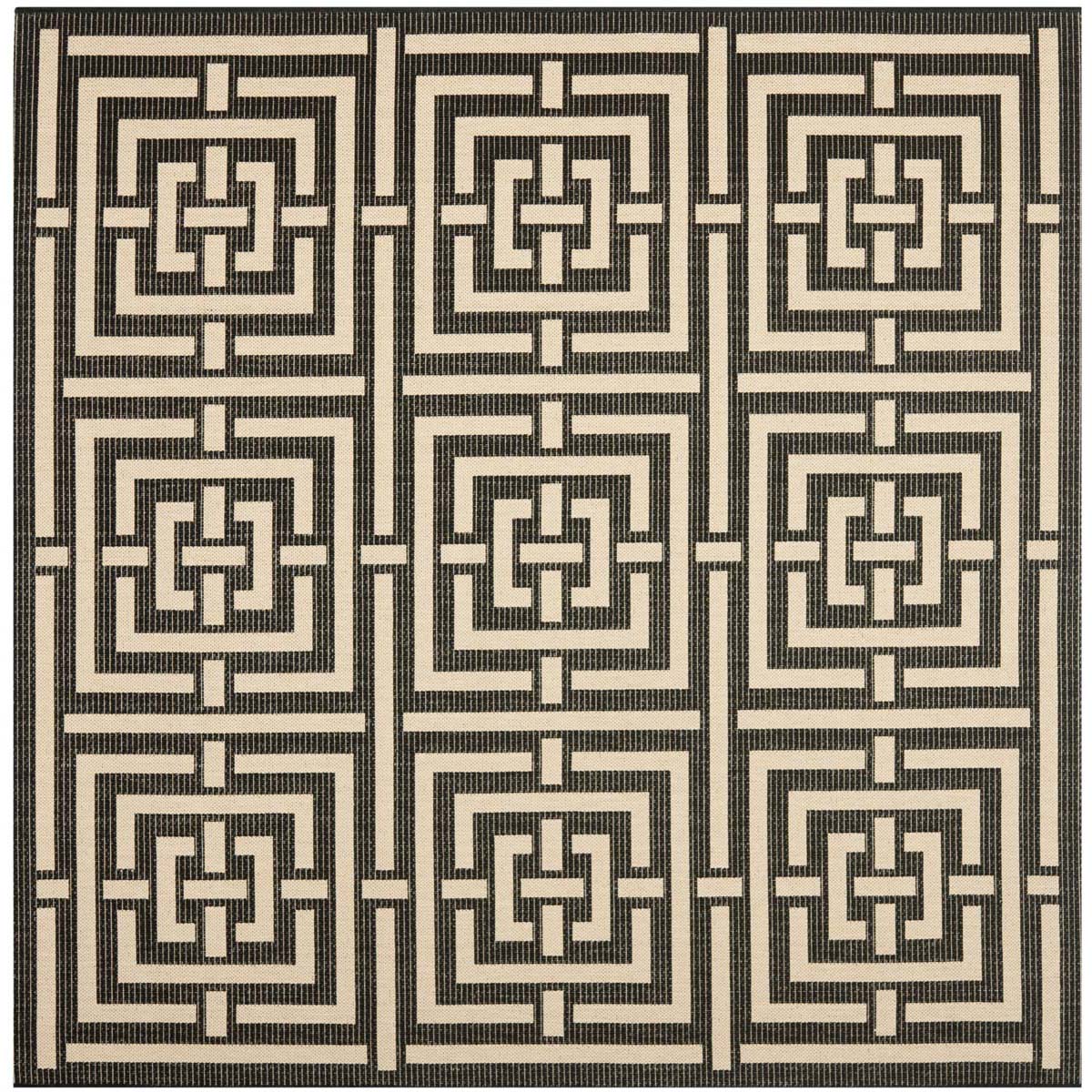 Safavieh Courtyard 937 Rug, CY6937 - BLACK / BONE