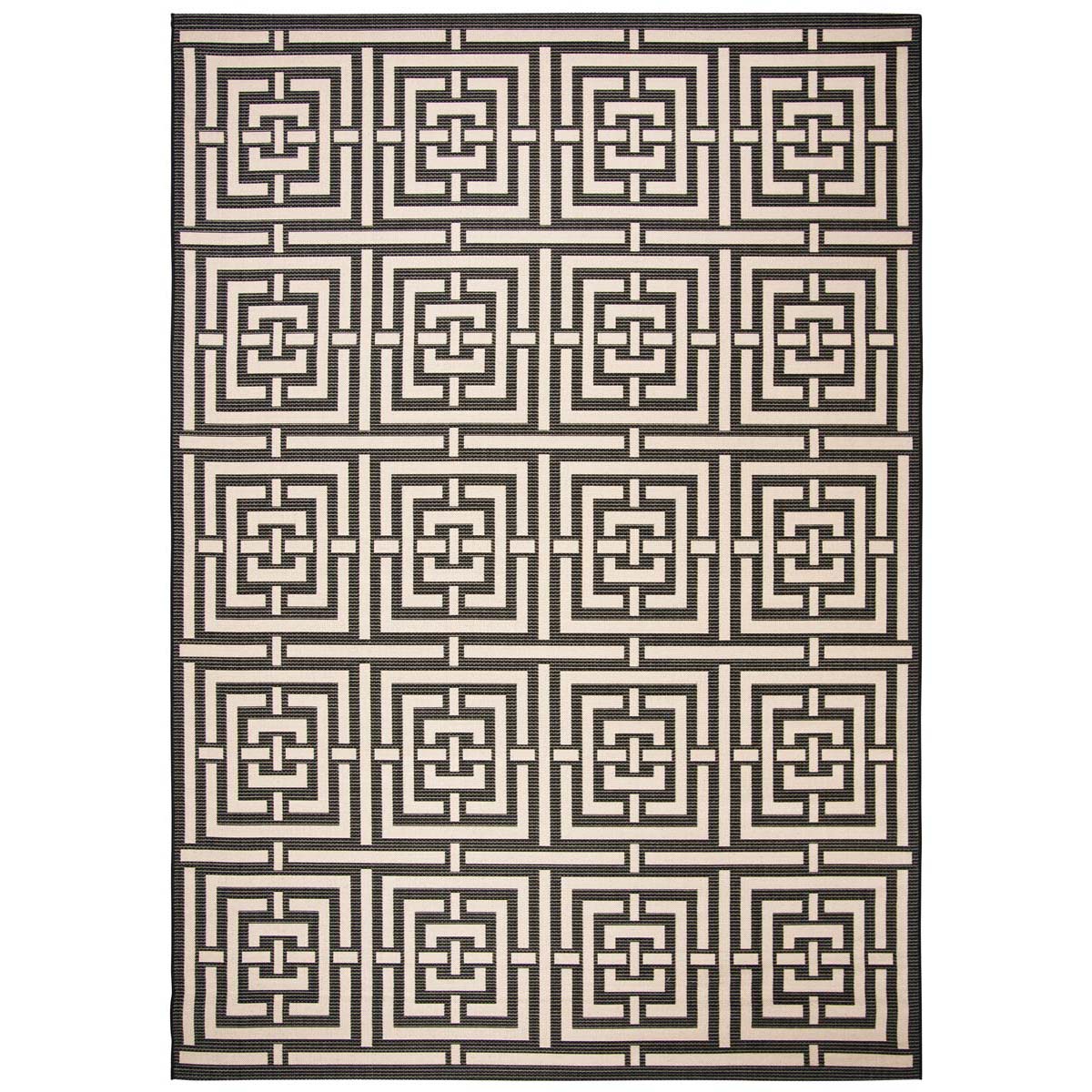 Safavieh Courtyard 937 Rug, CY6937 - BLACK / BONE