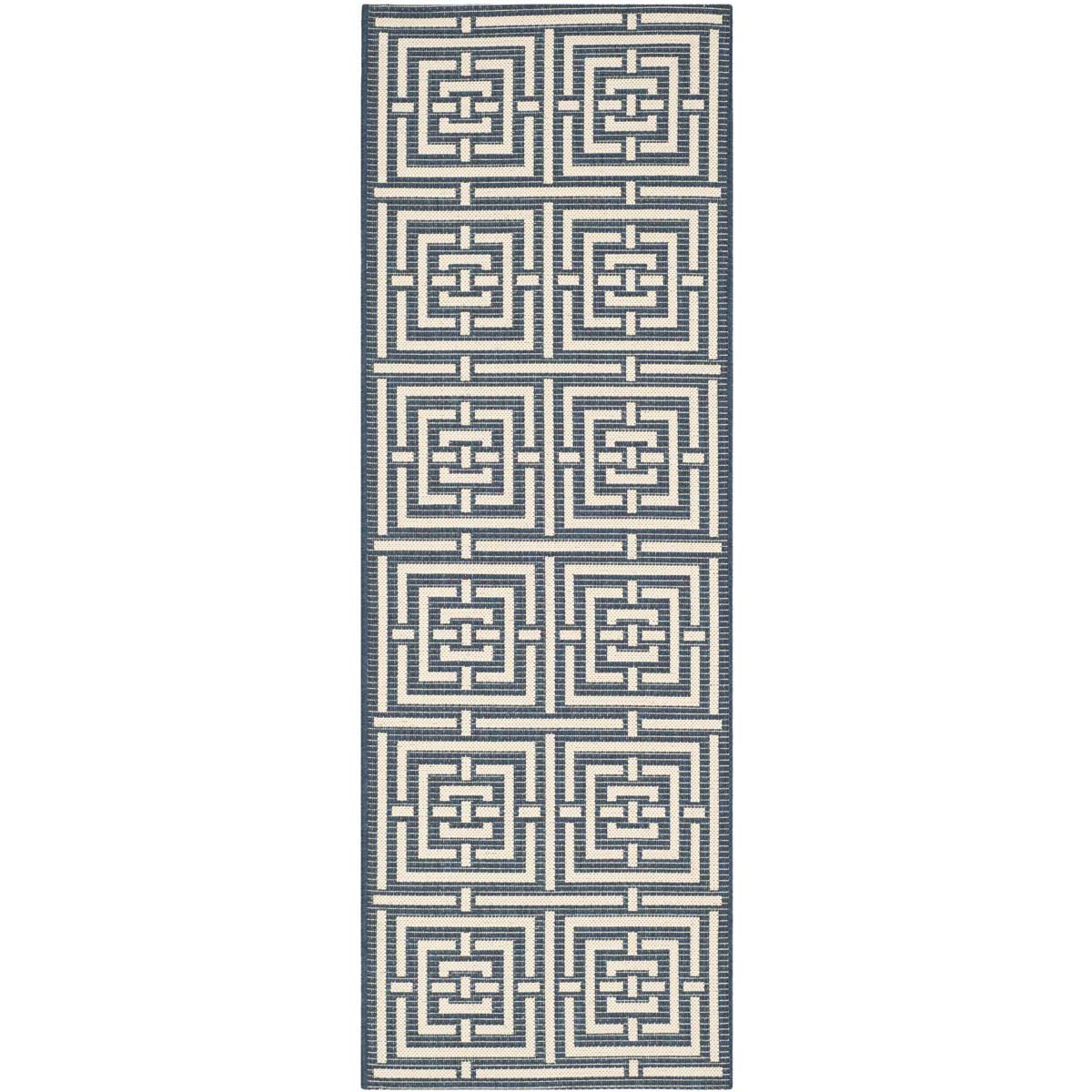 Safavieh Courtyard 937 Rug, CY6937 - NAVY / BEIGE