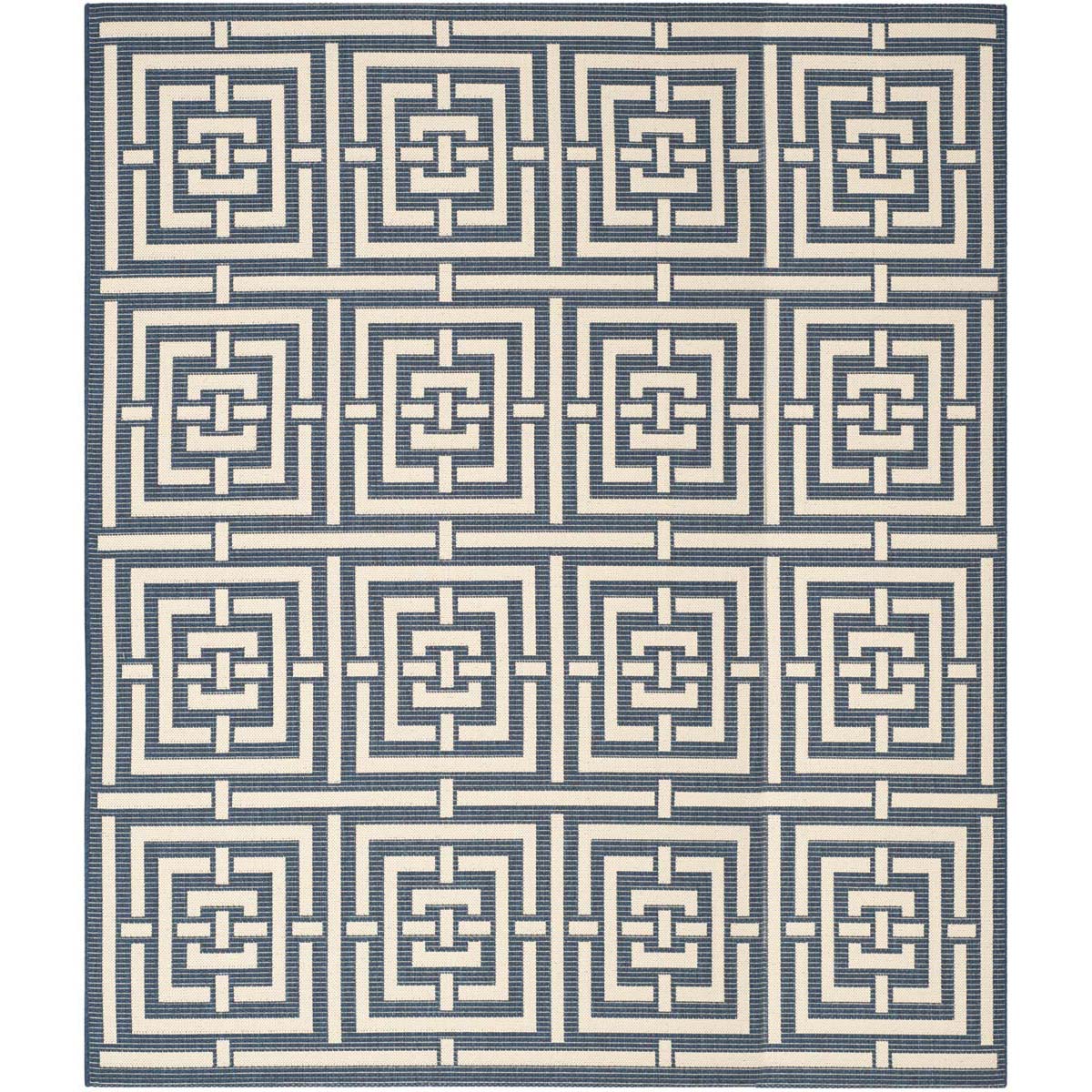 Safavieh Courtyard 937 Rug, CY6937 - NAVY / BEIGE