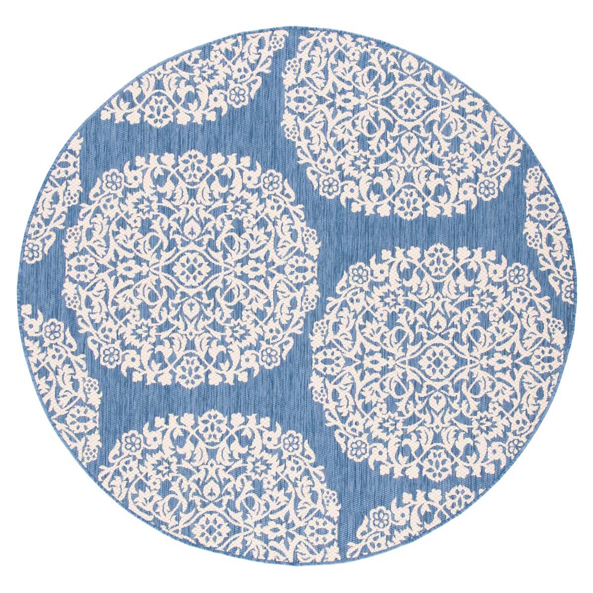 Safavieh Courtyard 962 Rug, CY6962 - BLUE / IVORY