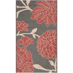 Safavieh Courtyard 321 Rug, CY7321 - ANTHRACITE / RED