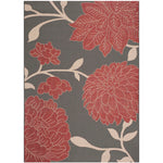 Safavieh Courtyard 321 Rug, CY7321 - ANTHRACITE / RED