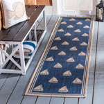 Safavieh Courtyard 422 Rug, CY7422 - NAVY / BEIGE