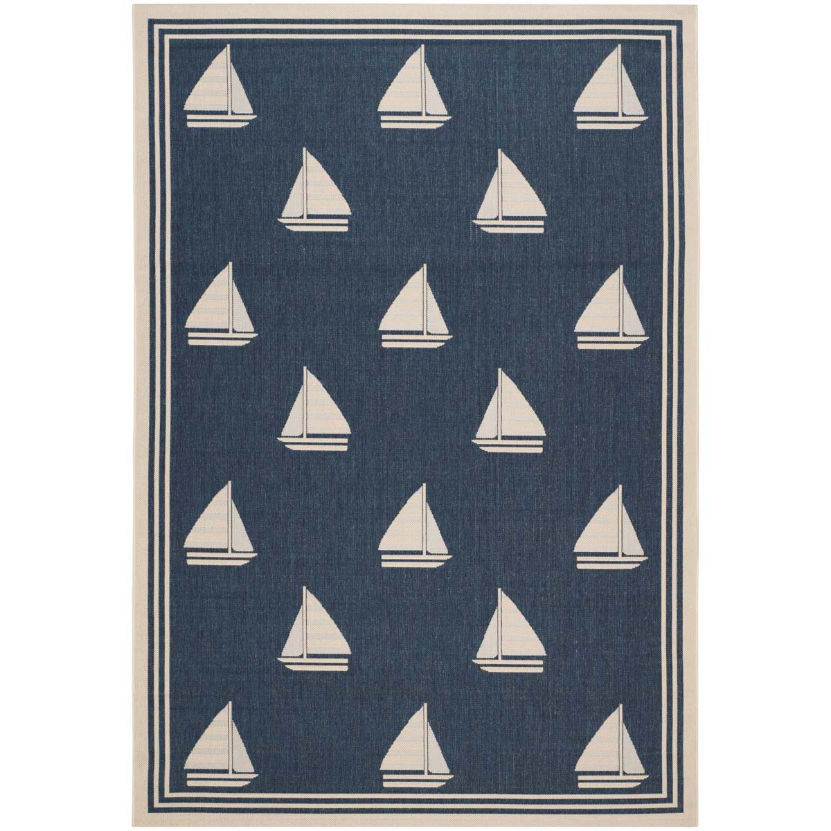 Safavieh Courtyard 422 Rug, CY7422 - NAVY / BEIGE