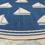 Safavieh Courtyard 422 Rug, CY7422 - NAVY / BEIGE