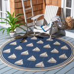 Safavieh Courtyard 422 Rug, CY7422 - NAVY / BEIGE