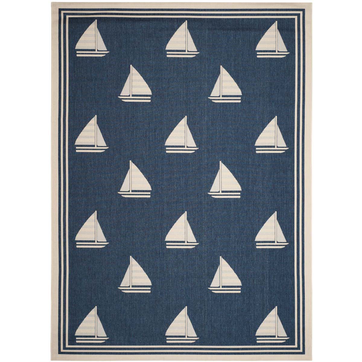 Safavieh Courtyard 422 Rug, CY7422 - NAVY / BEIGE