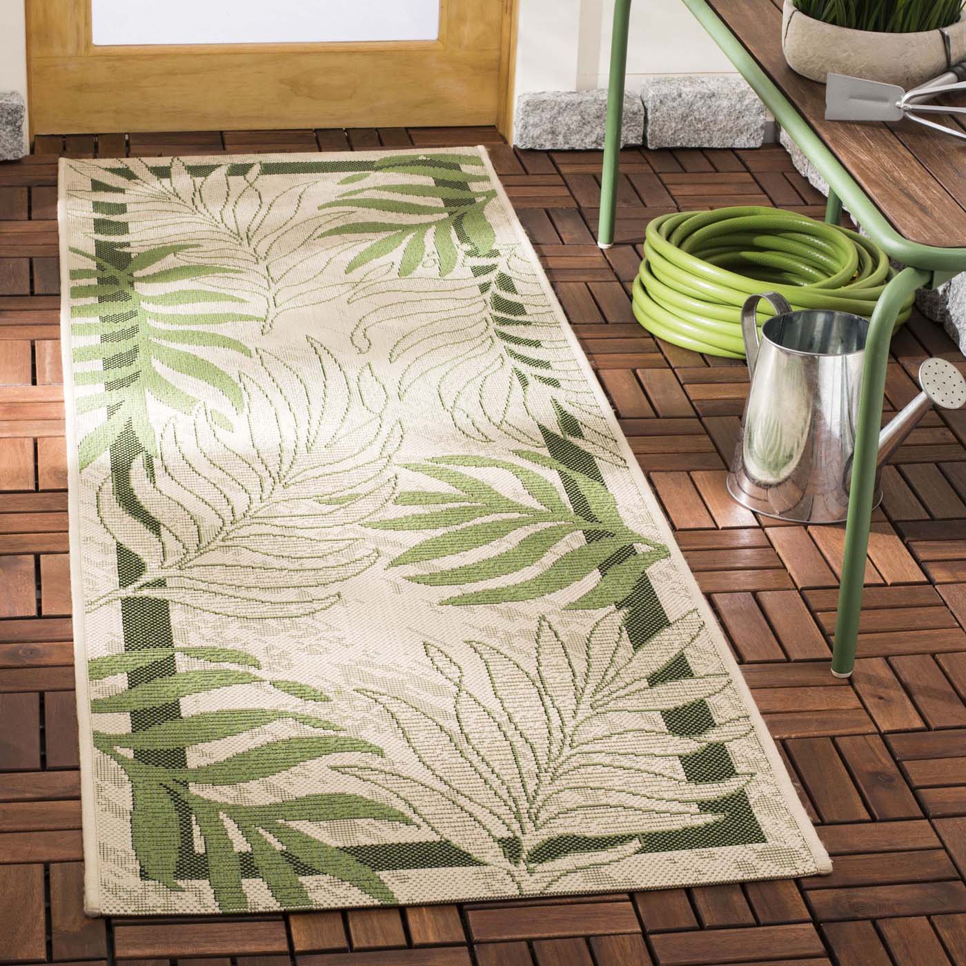 Safavieh Courtyard 836 Rug, CY7836 - CREAM / GREEN