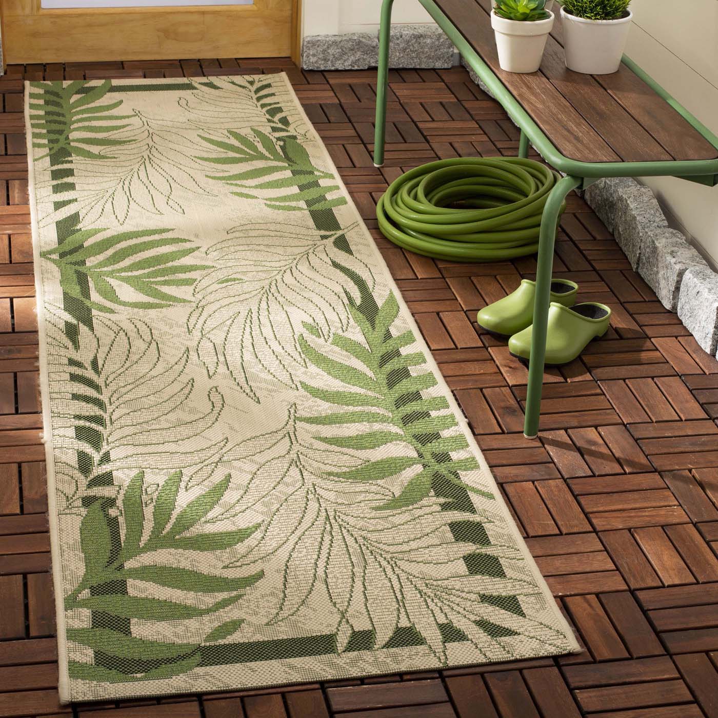 Safavieh Courtyard 836 Rug, CY7836 - CREAM / GREEN