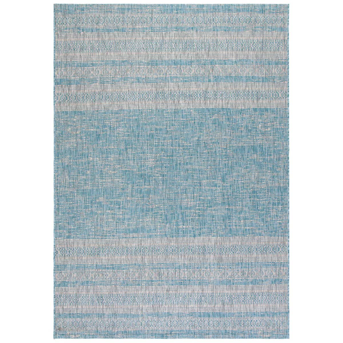 Safavieh Courtyard 232 Rug, CY8232 - AQUA / GREY