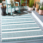 Safavieh Courtyard 232 Rug, CY8232 - IVORY / TEAL