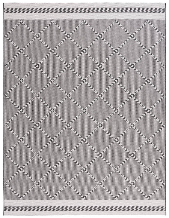 Safavieh Courtyard 234 Rug, CY8234 - BLACK / IVORY