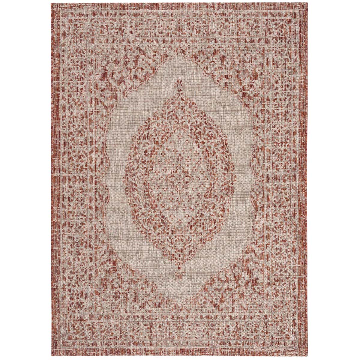 Safavieh Courtyard 969 Rug, CY8969 - Light Beige / Terracotta