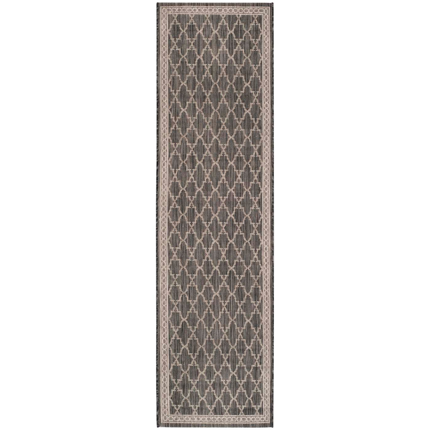 Safavieh Courtyard 871 Rug, CY8871 - BLACK / BEIGE