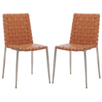 Safavieh Rayne Woven Dining Chair (Set of 2), DCH3006 - Natural / Silver