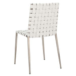 Safavieh Rayne Woven Dining Chair (Set of 2), DCH3006 - White / Silver