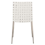 Safavieh Rayne Woven Dining Chair (Set of 2), DCH3006 - White / Silver