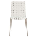 Safavieh Rayne Woven Dining Chair (Set of 2), DCH3006 - White / Silver