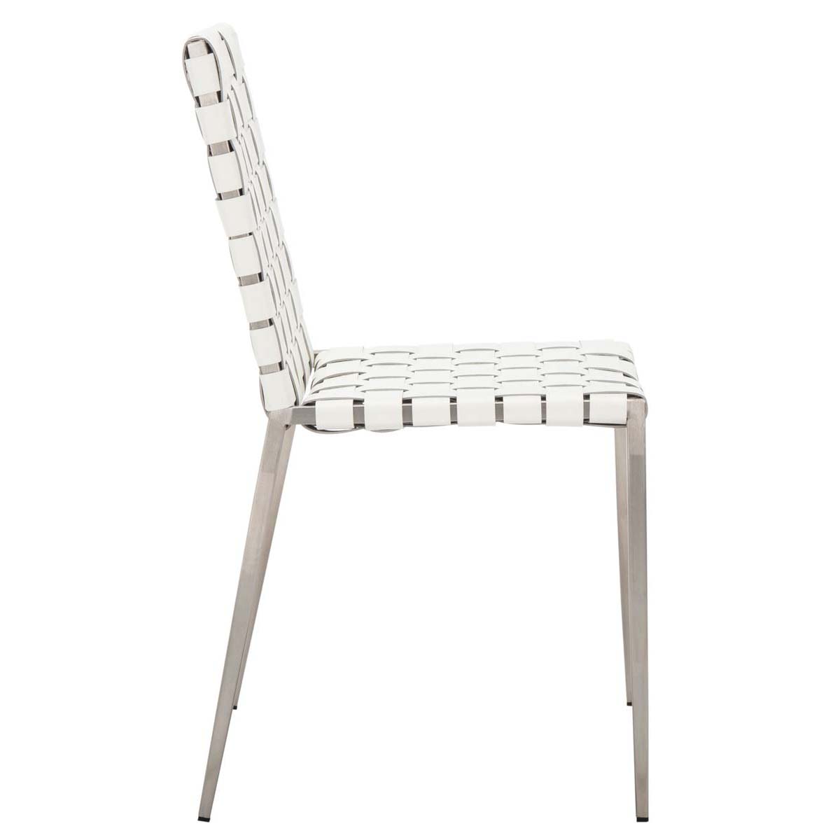 Safavieh Rayne Woven Dining Chair (Set of 2), DCH3006 - White / Silver