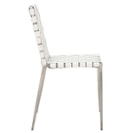 Safavieh Rayne Woven Dining Chair (Set of 2), DCH3006 - White / Silver