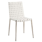 Safavieh Rayne Woven Dining Chair (Set of 2), DCH3006 - White / Silver