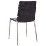 Safavieh Rayne Woven Dining Chair (Set of 2), DCH3006 - Black / Silver