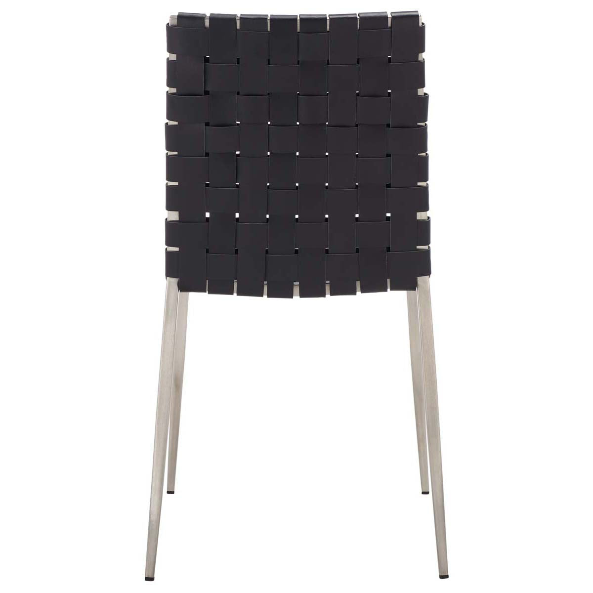 Safavieh Rayne Woven Dining Chair (Set of 2), DCH3006 - Black / Silver