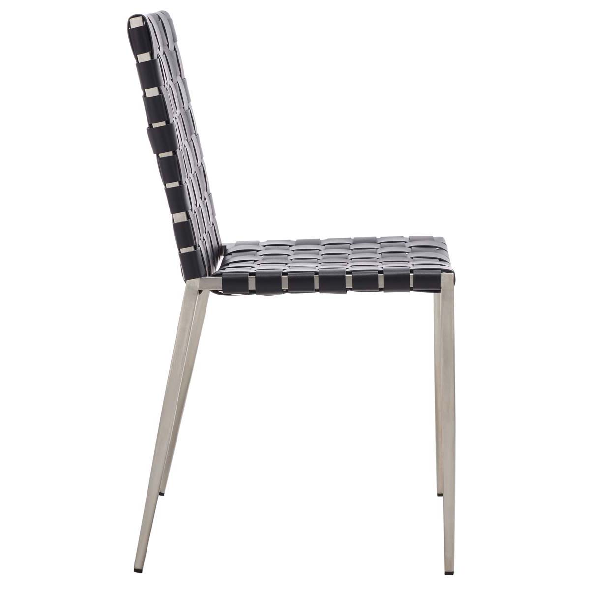 Safavieh Rayne Woven Dining Chair (Set of 2), DCH3006 - Black / Silver