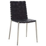 Safavieh Rayne Woven Dining Chair (Set of 2), DCH3006 - Black / Silver