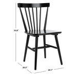 Safavieh Winona Spindle Back Dining Chair (Set of 2), DCH8500 - Black