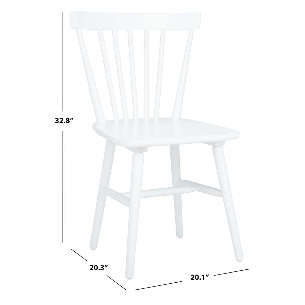 Safavieh Winona Spindle Back Dining Chair (Set of 2), DCH8500 - White