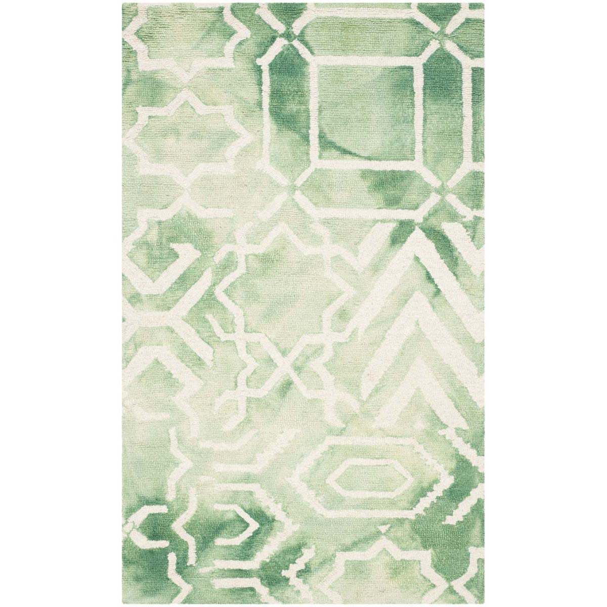 Safavieh Dip Dye 678 Rug, DDY678 - Green / Ivory