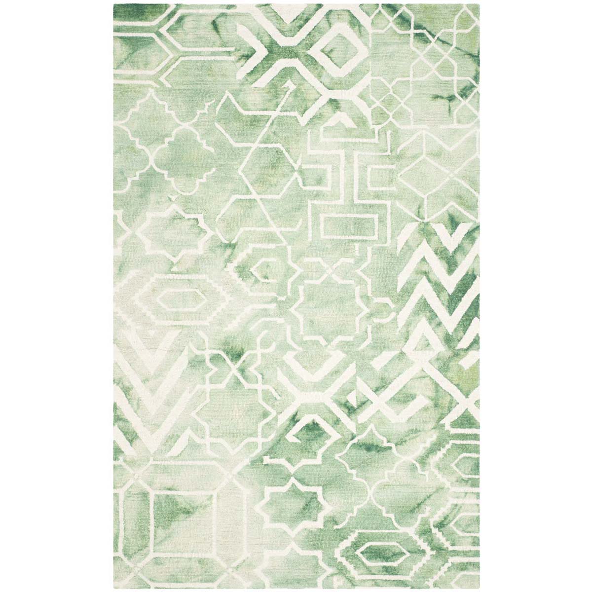 Safavieh Dip Dye 678 Rug, DDY678 - Green / Ivory