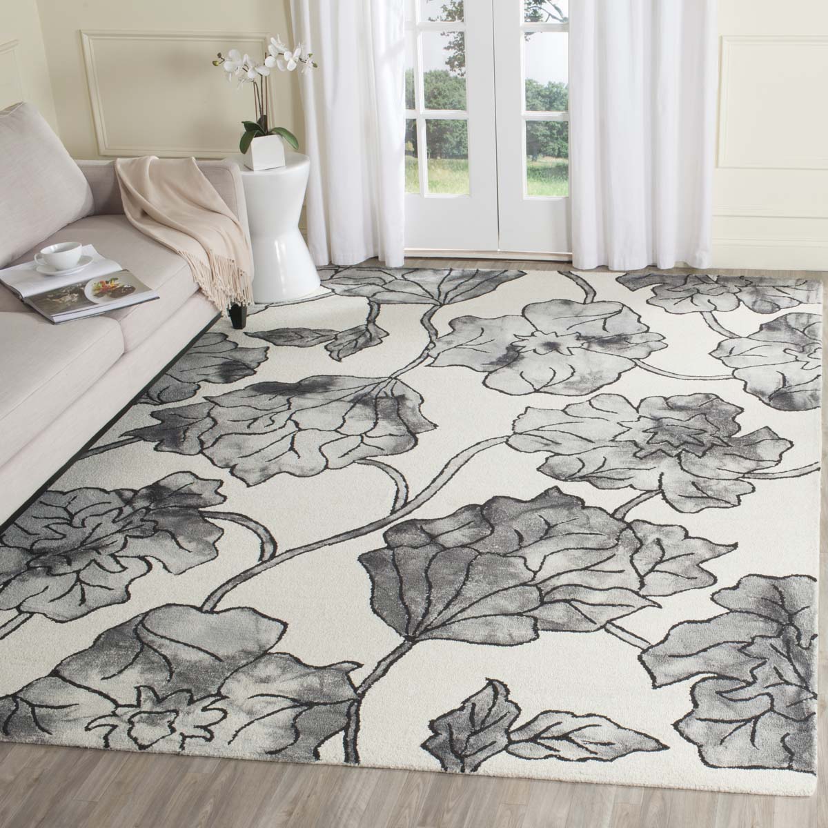 Safavieh Dip Dye 683 Rug, DDY683 - Ivory / Light Grey