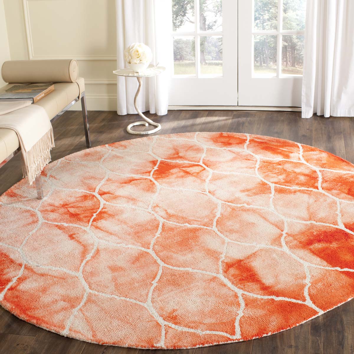 Safavieh Dip Dye 685 Rug, DDY685 - Orange / Ivory