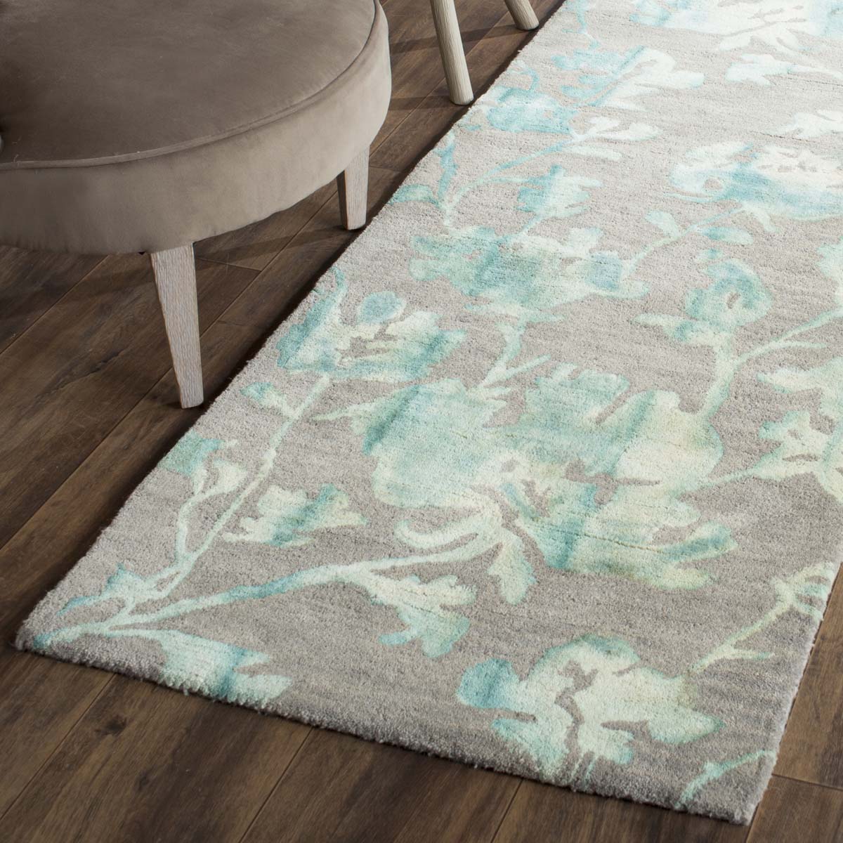 Safavieh Dip Dye 716 Rug, DDY716 - Grey / Turquoise