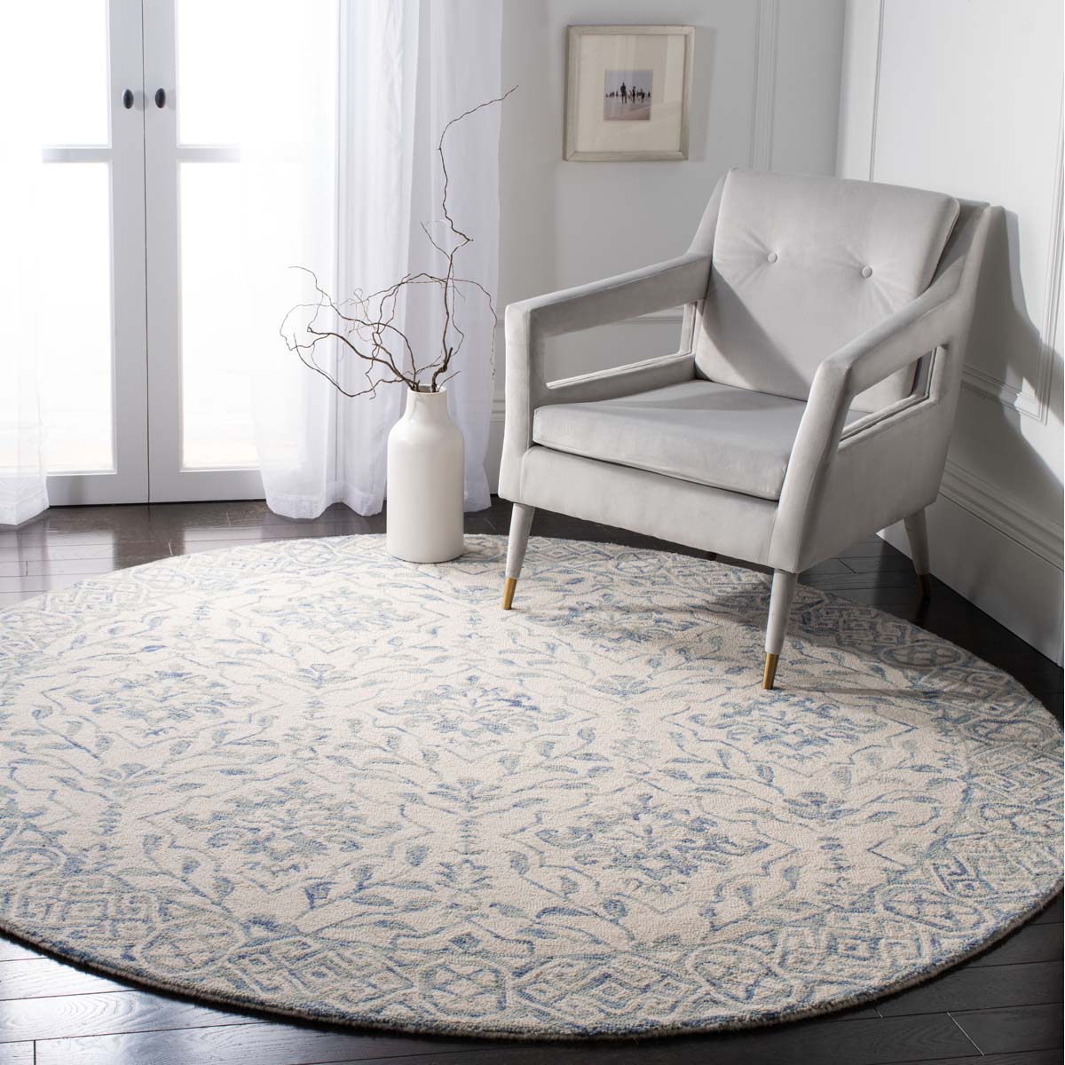 Safavieh Dip Dye 901 Rug, DDY901 - Light Blue / Ivory