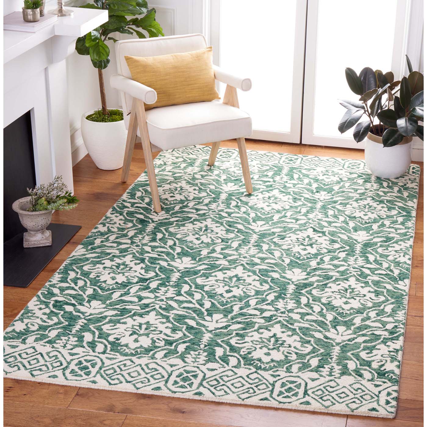 Safavieh Dip Dye 901 Rug, DDY901 - Dark Green / Ivory