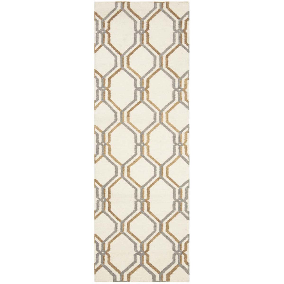 Safavieh Dhurries 104 Rug, DHU104 - Ivory / Black