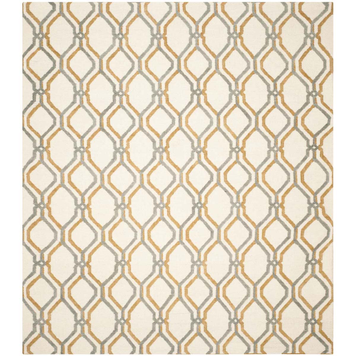 Safavieh Dhurries 104 Rug, DHU104 - Ivory / Black