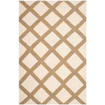 Safavieh Dhurries 109 Rug, DHU109 - Ivory / Gold