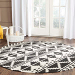 Safavieh Dhurries 110 Rug, DHU110 - Black / Ivory