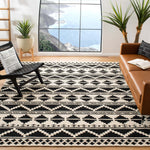 Safavieh Dhurries 110 Rug, DHU110 - Black / Ivory