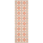 Safavieh Dhurries 116 Rug, DHU116 - Ivory / Tangerine