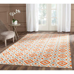 Safavieh Dhurries 116 Rug, DHU116 - Ivory / Tangerine