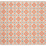 Safavieh Dhurries 116 Rug, DHU116 - Ivory / Tangerine